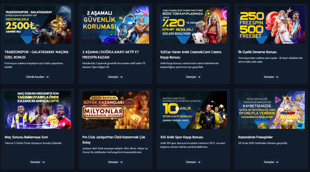 İnterbahis Bonus ve Promosyonlar